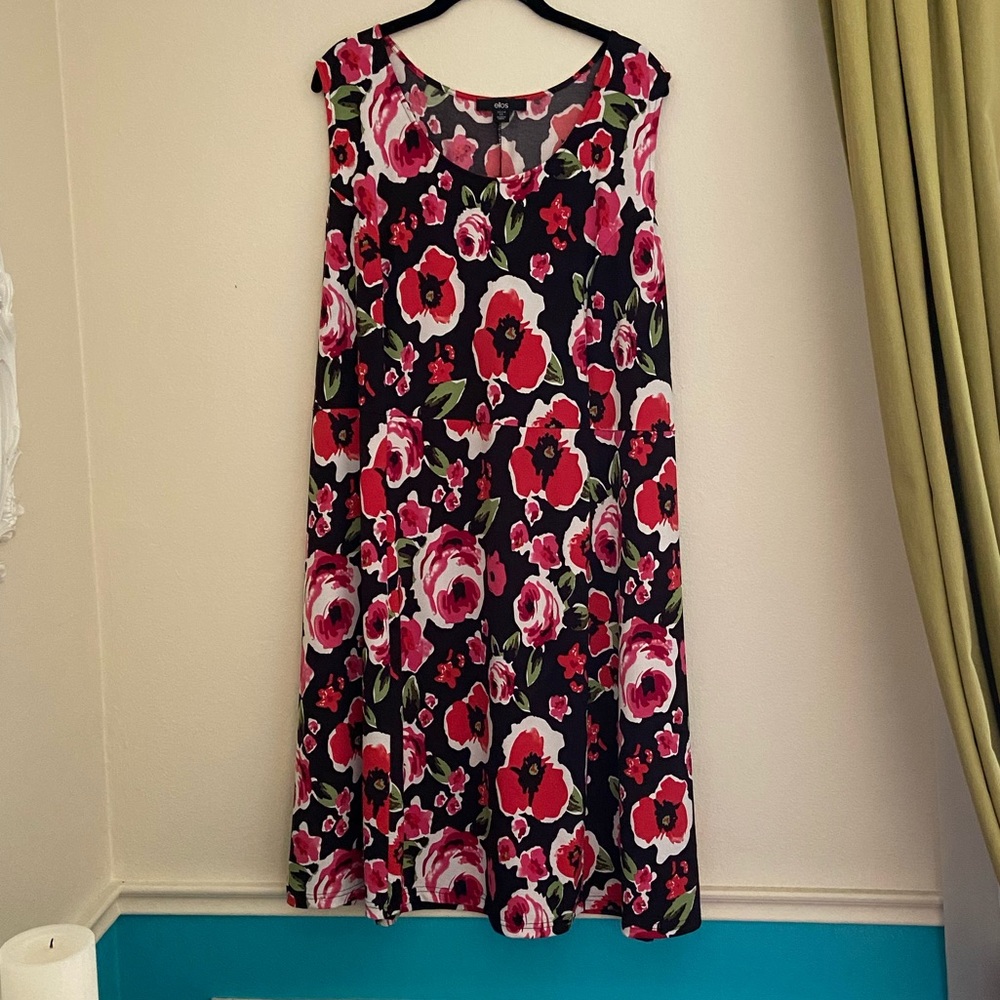 Plus Size Ellos Floral Print Dress